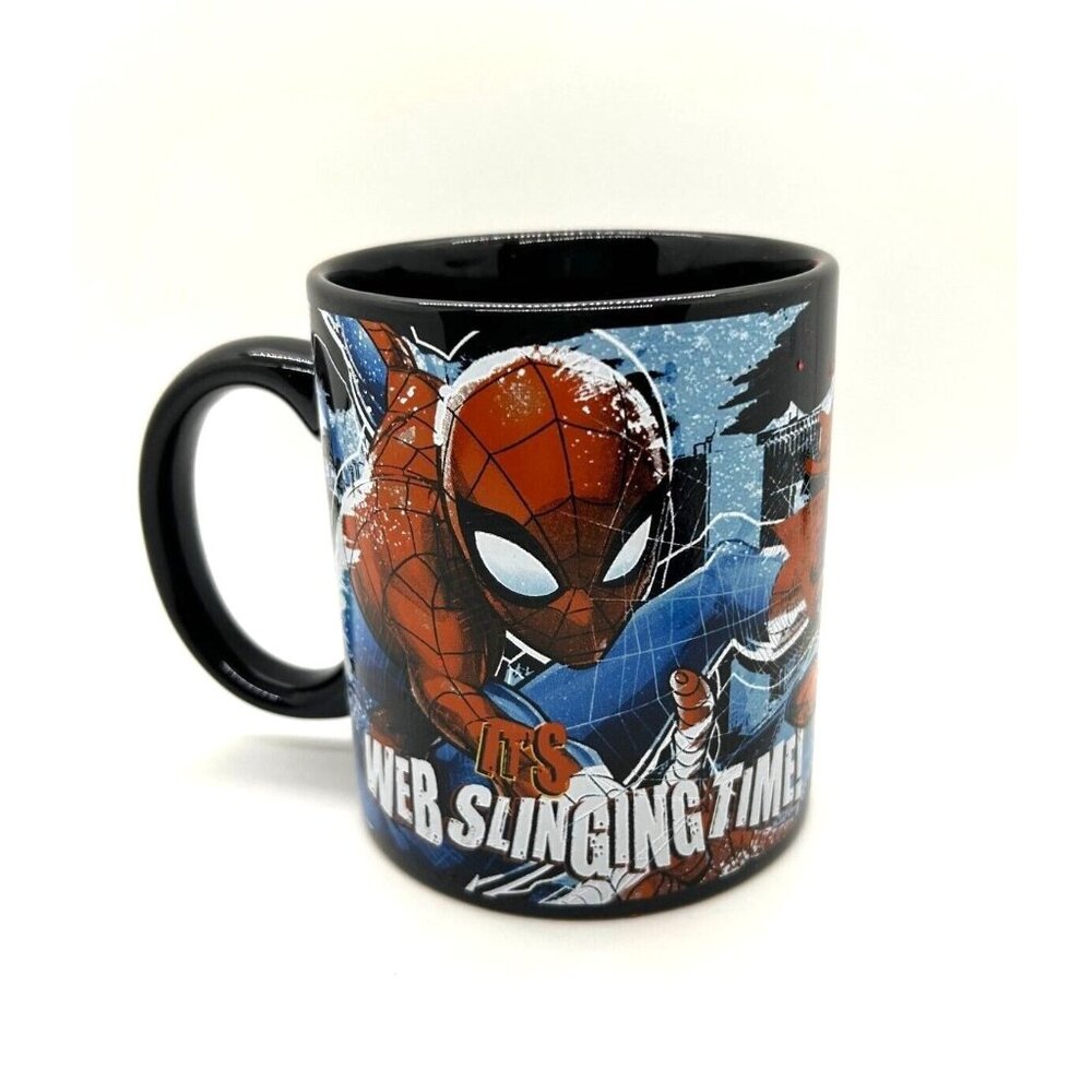 Spiderman Coffee Mug Marvel "Web Slinging Time" Dishwasher and Microwave Safe